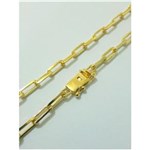 Ficha técnica e caractérísticas do produto Corrente 70cm Masculina Banhada a Ouro 18k Parece Ouro