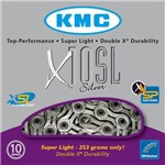 Corrente Kmc X10sl Silver / Prata 116 Elos - Vazada - 10v