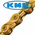 Ficha técnica e caractérísticas do produto Corrente MTB / SPEED - KMC X-9L Ti-N 9V Gold - Dourada