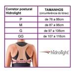 Ficha técnica e caractérísticas do produto Corretor de Postura Cinta Masculina e Feminina Hidrolight G Or1007