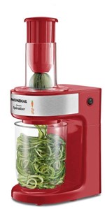Ficha técnica e caractérísticas do produto Cortador de Legumes Mondial Spiralizer CS-02 Vermelho