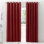 Cortina Blackout para Quarto/Sala com Voil 2,80m X 1,80m Vermelho - Izaltex