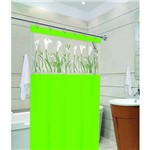 Cortina de Box Banheiro com Visor 1,38 X 1,98 Verde Copo de Leite