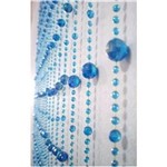 Ficha técnica e caractérísticas do produto Cortina de Miçangas e Contas Acrilicas Cristal Azul