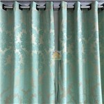 Cortina Jacquard Blackout Dourada C/ Tiffany 2,70m Alt X 3,00m Larg