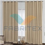 Ficha técnica e caractérísticas do produto Cortina Oxford Avelã para Sala/Quarto 300x250 Ilhós Cromada - FABRITEX ENXOVAIS