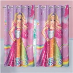 Ficha técnica e caractérísticas do produto Cortina para Quarto Infantil Barbie Reino do Arco-Íris 2 Peças - Lepper - Lepper