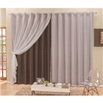 Ficha técnica e caractérísticas do produto Cortina Semi Blackout Elegance 4,00m X 2,50m para Varão Simples - Tabaco