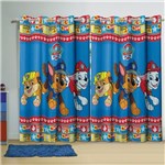 Ficha técnica e caractérísticas do produto Cortinas com Ilhós Patrulha Canina 1,50 X 1,80M Azul Lepper