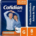 Ficha técnica e caractérísticas do produto COTIDIAN PLUS G - Fraldas para Adulto