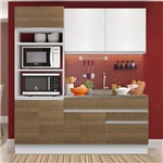 Cozinha Compacta 6 Portas Glamy Lívia Rustic/Branco - Madesa