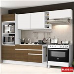 Cozinha Compacta 7 Portas Safira G20180076e09st Branco/Rustic - Madesa