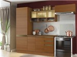 Cozinha Compacta Madesa New Glamy - com Balcão 7 Portas 2 Gavetas com Vidro Reflecta