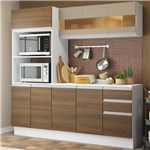Cozinha Compacta Madesa Smart com Balcão 9 Portas 2 Gavetas 100 MDF