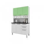 Ficha técnica e caractérísticas do produto Cozinha Compacta Regina 6 Portas I3G2-120 Branco/Verde 2V - Itatiaia - Itatiaia
