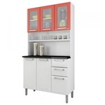 Ficha técnica e caractérísticas do produto Cozinha Compacta Regina 6 Portas I3VG2-105 Branco/Salmão 2V - Itatiaia - Itatiaia