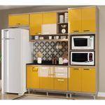 Ficha técnica e caractérísticas do produto Cozinha Modulada Sicilia Argila Amarelo 04 Modulos Multimoveis