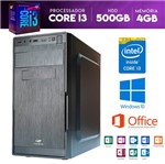 Ficha técnica e caractérísticas do produto Computador Descktop Intel Core I3 500Gb Hdd 4Gb Memória