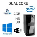 Ficha técnica e caractérísticas do produto CPU Dual Core 4GB - HD 80 - Windows 10 - Star Gdl