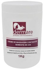 Ficha técnica e caractérísticas do produto Creme de Massagem com Óleo de Semente de Uva 1 Kg - Dermare