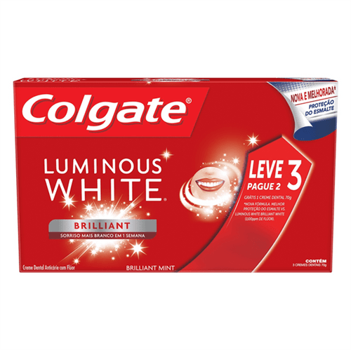 Ficha técnica e caractérísticas do produto Creme Dental Colgate Luminous White Brilliant Mint 70g Promo Leve 3 Pague 2