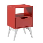 Ficha técnica e caractérísticas do produto Criado Mudo 1 Gaveta Tutti Colors 3107 Madesa Vermelho