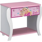 Ficha técnica e caractérísticas do produto Criado-mudo Infantil Barbie Star 5A Rosa e Branco - Pura Magia