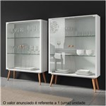 Ficha técnica e caractérísticas do produto Cristaleira Retrô Pés Palito 90cm 2 Portas de Vidro Valentinna 23105 Artesano - Branco