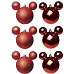 Ficha técnica e caractérísticas do produto Cromus Natal - Bola Lisa e Glitter Ouro 8 Cm (Disney) - 1 Jogo com 4