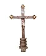 Ficha técnica e caractérísticas do produto Crucifixo de Mesa e Altar Jesus Cristo Crucificado Madeira Maciça