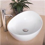 Ficha técnica e caractérísticas do produto Cuba de Apoio Banheiro Lavabo Sobrepor Oval de Porcelana Cerâmica Louça M15 - Máxima Metais
