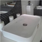 Ficha técnica e caractérísticas do produto Cuba de Apoio para Banheiro Jacuzzi Great Abaco 60cmx40cmx10cm Branco