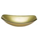 Ficha técnica e caractérísticas do produto Cuba de Vidro Canoa Dourada Ouro