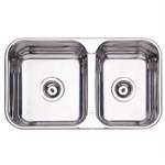 Ficha técnica e caractérísticas do produto Cuba Dupla de Embutir para Cozinha Tramontina Retangular Plus 2C 34-28 BS Inox