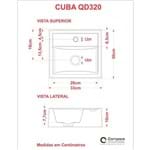 Ficha técnica e caractérísticas do produto Cuba para Banheiro Q32W Compace Bege