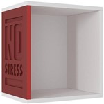 Ficha técnica e caractérísticas do produto Cubo Aberto no Stress Colors Branco e Vermelho BRV Móveis