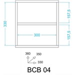 Ficha técnica e caractérísticas do produto Cubo Decorativo BCB com 1 Prateleira Grafite - BRV