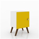 Ficha técnica e caractérísticas do produto Cubo Retrô 1 Porta Branco / Amarelo - Movelbento