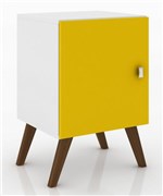 Ficha técnica e caractérísticas do produto Cubo Retrô 1 Porta Branco/Amarelo - Movelbento