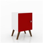 Ficha técnica e caractérísticas do produto Cubo Retrô com Porta Rt3012 Branco/Vermelho Movelbento