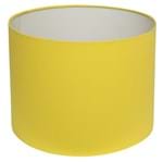 Ficha técnica e caractérísticas do produto Cúpula Cilíndrica Grande Amarela Tecido 26,5x35cm Espaço Luz