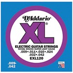 D'addario - Encordoamento Nickel Wound 009 para Guitarra Exl120