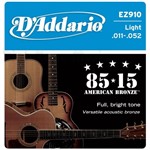 Ficha técnica e caractérísticas do produto DAddario - Encordoamento Bronze Wound 010 para Violão 12C EZ940 - D Addario