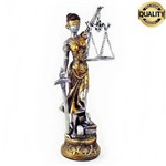 Ficha técnica e caractérísticas do produto Dama da Justiça Direito Deusa Têmis Estatua Resina - 30cm