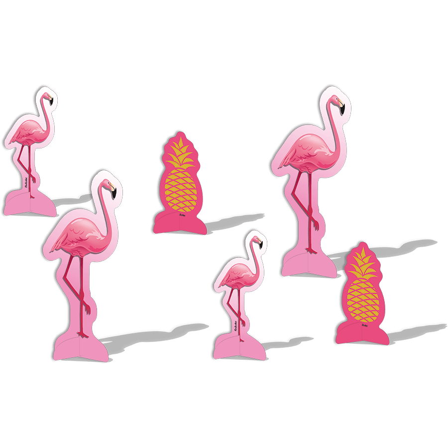 Ficha técnica e caractérísticas do produto Decoração de Mesa Flamingo - 08 Unidades