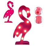 Ficha técnica e caractérísticas do produto Decoração Enfeite Festa Luminária Led Abajur Flamingo Rosa