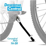 Ficha técnica e caractérísticas do produto Descanso Central Preto Ajustável P/ Bicicleta 16 a 28