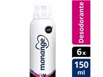 Ficha técnica e caractérísticas do produto Desodorante Aerosol Antitranspirante Feminino - Monange Invisível 150ml 6 Unidades