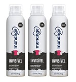 Ficha técnica e caractérísticas do produto Desodorante Antitranspirante Aerosol Invisível Feminino 150ml Monange - 3 Unidades