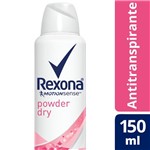 Ficha técnica e caractérísticas do produto Desodorante Antitranspirante Aerossol Rexona Powder 150ml